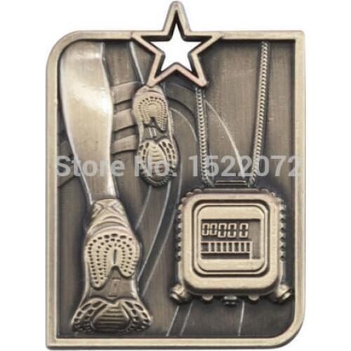 High quality and low price Star Medal Running ENGRAVING With Ribbon cheap custom sports medals hot sales metal medals custom