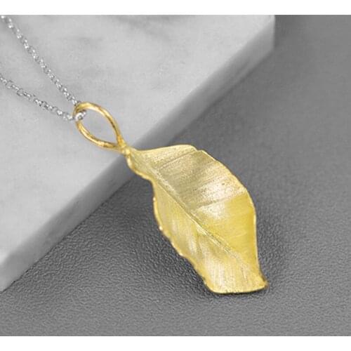 S.EAST SUN 925 Sterling Silver Handmade imitation elegant Leaf Pendant, suitable for womens party gift jewelry