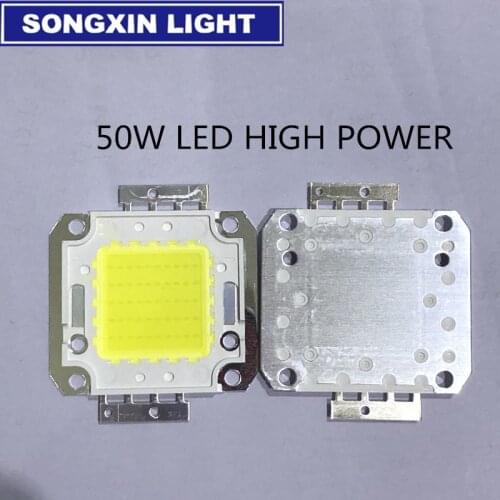 10pcs 50W LED CHIP Integrated High Power Lamp Beads white/warm white 1500mA 32-34V 4500LM 24*40mil Taiwan Huga Chip