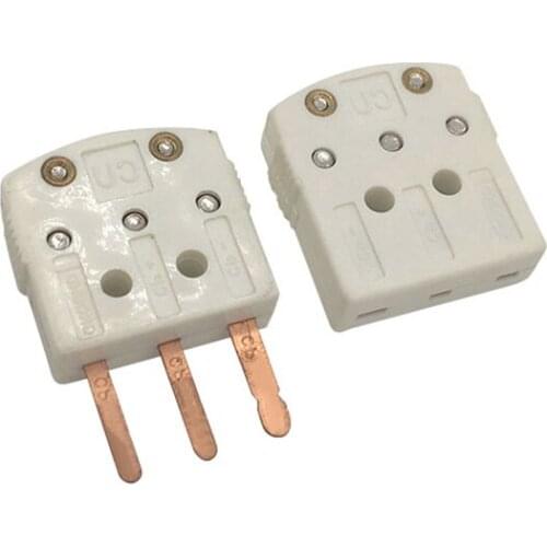3 Pin Female And Male PT100 Mini Thermocouple Connectors Plug For Industrial Use