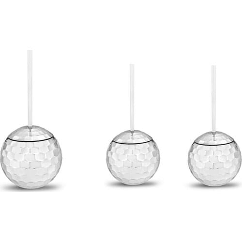 3Pcs Disco Flash Ball Cocktail Cup Nightclub Bar Party Flashlight Straw Wine Glass Drinking Syrup Tea Bottle