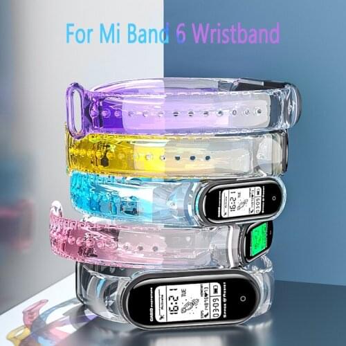 Bracelet For Xiaomi Mi Band 6 5 4 Strap Transparent Silicone Wrist Straps For Xiomi Miband 3 Xiami Amazfit Band 5 Accessories