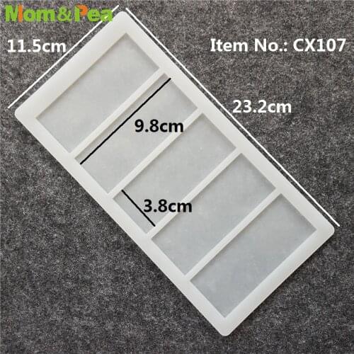 CX107 5-Rectangle Shaped Silicone Mold Chocolate Ornamental Fondant Mould Cake Decoration Tools
