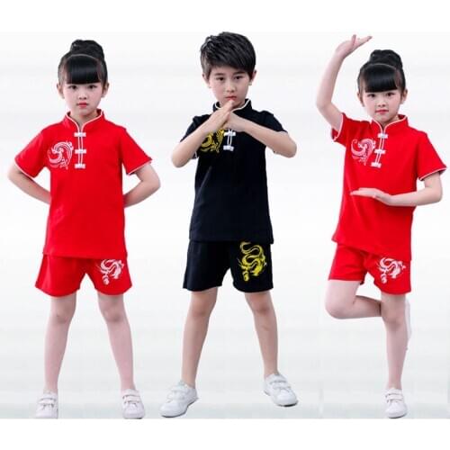 Children Tae Kwon Do Kids Boy Chinese Traditional Wushu costume Clothing martial arts sets Tai Chi Kungfu Hanfu Suit Outfits