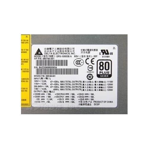 For HP Z800 Power Supply 1250W 508149-001 480794-002/003 DPS-1050DB A