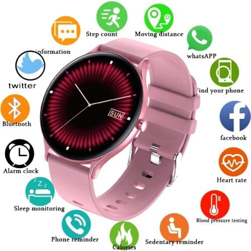 GEJIAN 2021 New Full Touch Screen Smart Watch Women Multifunctional Sport Waterproof Watch Compatible With Android And iOS
