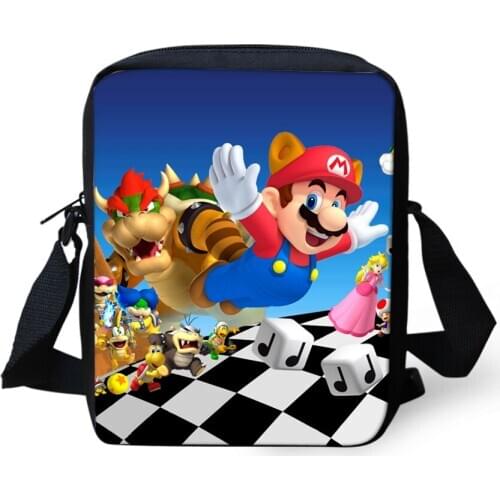 HaoYun Fashion Messenger Bags Super-Mario-Pattern Crossbody Bag Small Purse Coin Bags Russian Cartoon Game Design Mini Flaps Bag