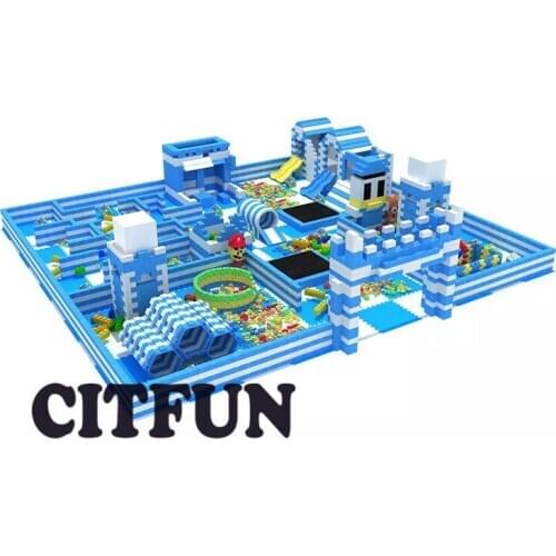 Customize Kids play area Large EPP building block amusement park indoor playground equipment for sale