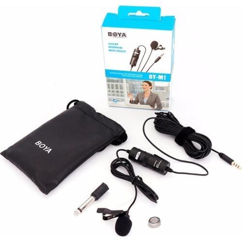 BOYA BY-M1 Professional Microphone 6M Lavalier Stereo Audio Recorder Interview Clip Mic For iphone Samsung Nikon Canon DSLR Pr