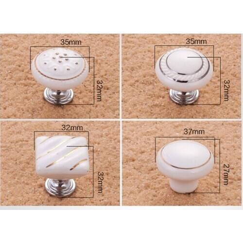 Model Knob Handle Ceramic Zinc Alloy Drawer Cabinet Pull