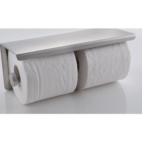 Wall Mount Brushed Stainless Steel Double Roll Toilet Paper Holder Storage bathroom Towel Dispenser Tissue Roll Hanger
