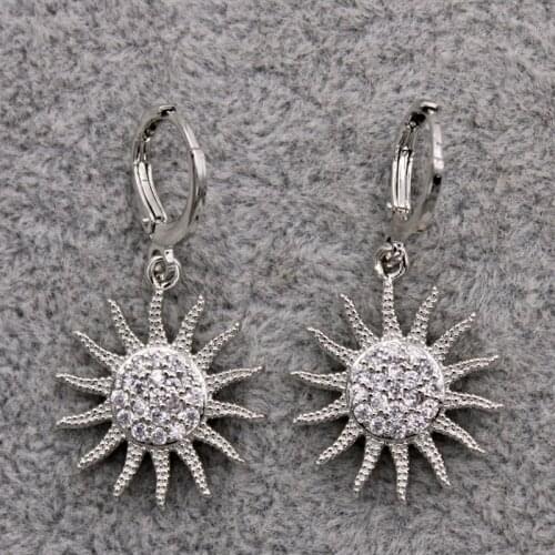 New Classic Bohemia Dangle drop earrings for women round stone Jewelry earrings for Party Wedding Valentines Day Accessories