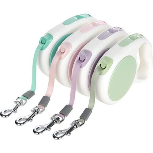 Retractable Dog Leash Automatic Pet Training Leads Flexible Small Puppy Dogs Traction Rope Belt 3M Length Extending Running Lead