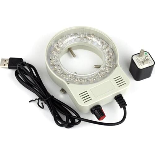 Adjustable Microscope LED Ring Light illuminator Lamp for Stereo ZOOM Electronic Video Microscope Camera USB Output