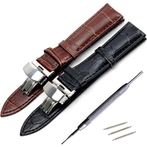 Genuine Leather Watchband for Tissot Longines Mido Hamilton Watch Band Steel Buckle Wrist Strap 14 16 17 18 19 20 21 22 23 24mm