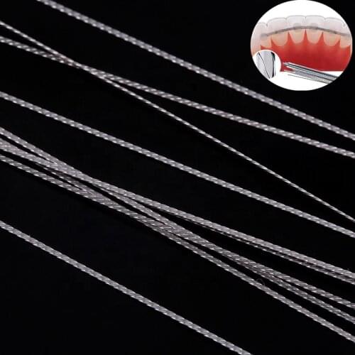 Dental Orthodontic Stainless Steel Retainer Flat Twist Wires 10pcs/Tube