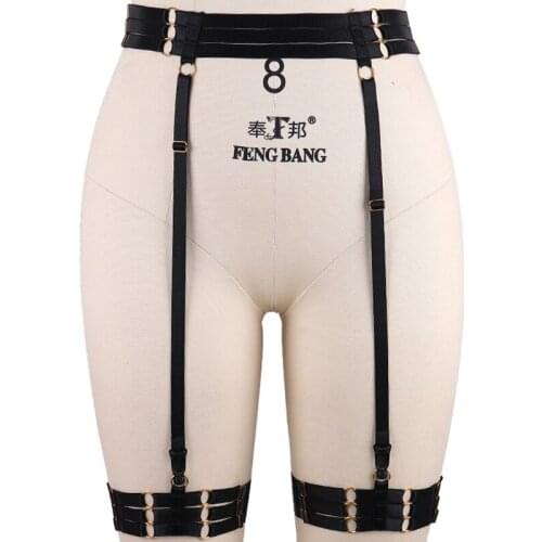 BODY HARESS Leg Garter Belt Bondage Stockings High Waist Removable Wedding Garters Black Pastel Goth Sexy Lingerie Body Harness