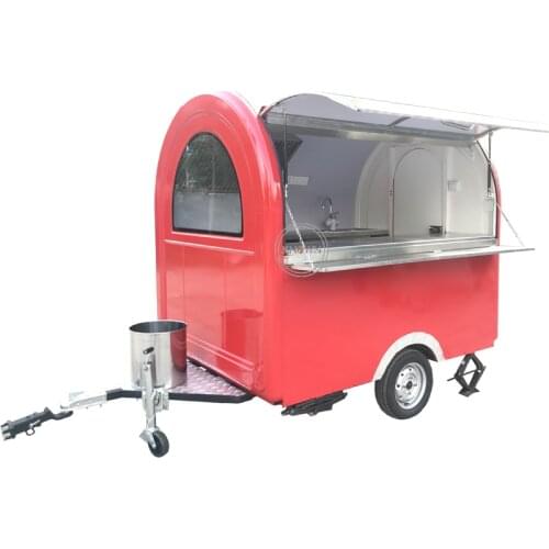 New design 230cm long food trailer food kiosk mobile food cart food van trailer for sale