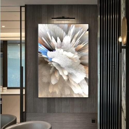 Creative Abstract Art Colorful Coral Living Room Decorative Painting Frameless Painting Abstract Geometry Nordic Style Print Art