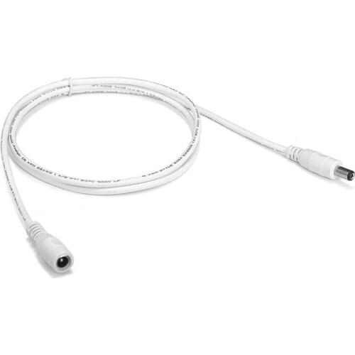 DC 5V 12V Extension Cable 5.5x2.1mm Plug Jack Connector 1m 1.5m 2m 10ft Electric Copper Wires For CCTV Camera LED Strip Lights