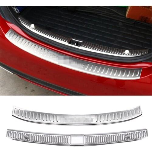 For Mercedes Benz C Class W205 C180 C200 C260 2015-2019 Stainless Rear Bumper Inner/outside Sill Plate Protector Cover Trim