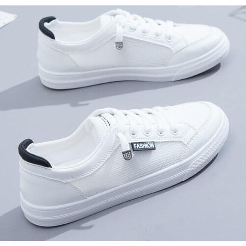 2021 Fashion Mesh Casual Shoes Flats Women Lace Up Dames Sneakers Platform Round Toe Casual Mujer For Summer Spring