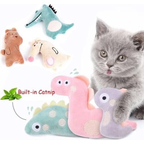 Teeth Grinding Catinp Toys Interactive Plush Cat Toy Kitten Chewing Claws Thumb Bite Cat Mint for Cats Teeth Toys Jouet Chat Kot