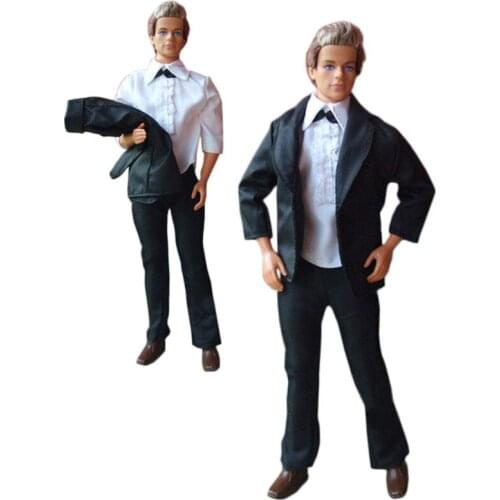 1set Male Doll Clothes Western-Style Business Suit for Ken Boy Dolls Outfits Wedding Clothes for Barbies Boyfriend Ken Doll 1/6