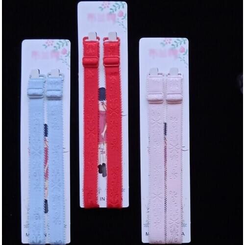 1Pair 1.5cm Width Women Slip Resistant Bra Straps Women Double Shoulder Elastic Brassiere Lady Bra Strap Accessories Lingerie