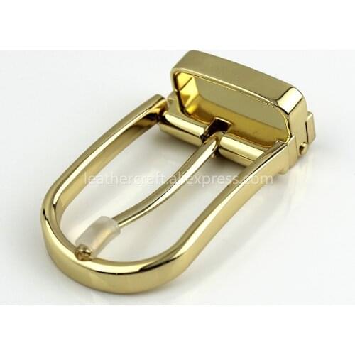 1pcs 30mm Fashion Men Belt Buckle Metal Clip Buckle End Bar Heel Bar Single Pin Half Buckle for Leather Craft Belt Strap DIY