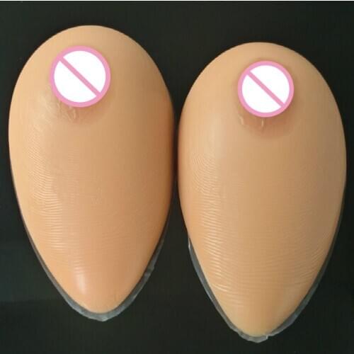 1200g/38D Full Silicone Fake Breast Form Enhancer Realistic Soft Boobs Skin Crossdress Transgender Queen Transvestite Mastectomy