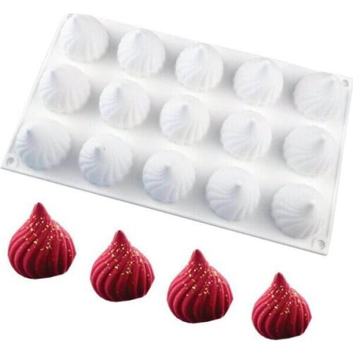 15 conical whirlwind onion mousse silicone mold bun mousse baking mold French dessert mold