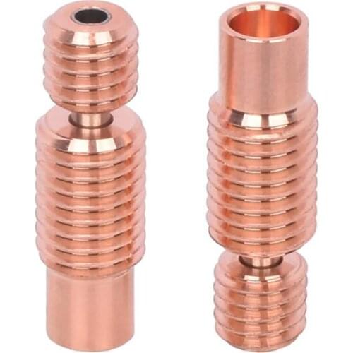 2Pcs Bimetal Thermal Fracture Nozzle Throat for V6 HOTEND Heating Block Fracture 1.75MM