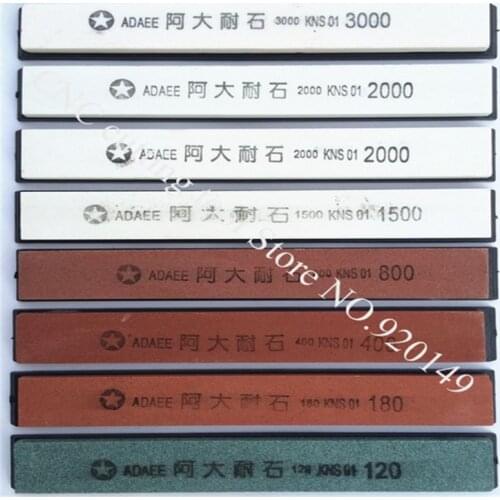 8pcs ADAEE Knife Sharpener Oilstone Whetstone Hone Grinder Oil Stone Grindstones 120 to 3000 Grit Sharpening Stone
