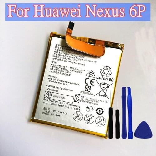 New High Quality HB416683ECW 3550mAh Battery For Huawei Nexus 6P A1 A2 H1511 H1512 + Tools