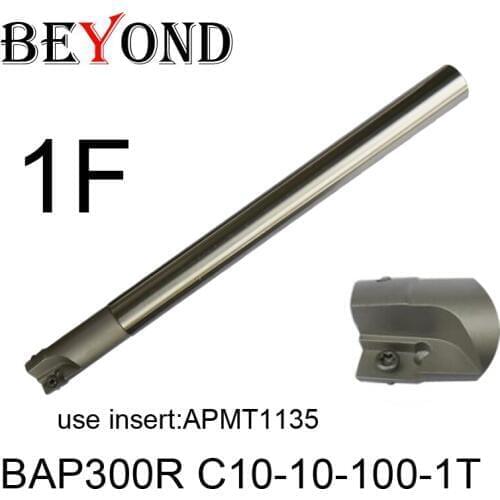 BAP300R C10-10-100-1T,Right angle 90 degree milling cutter arbor Fraise en bout for APMT1135 carbide inserts 1 flute