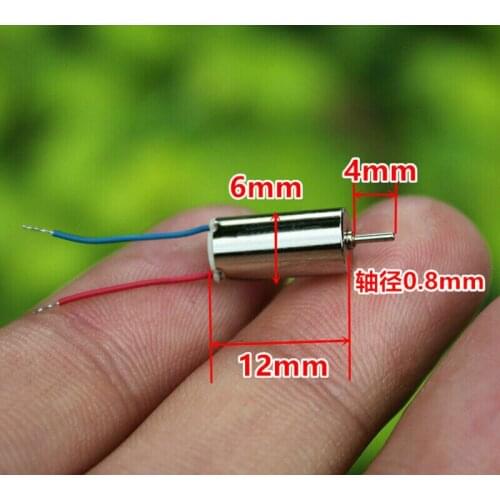 Free shipping 10pcs 612 Tiny 6mmDC3V 3.7V 50000RPM High Speed Mini Coreless Motor RC Drone Engine