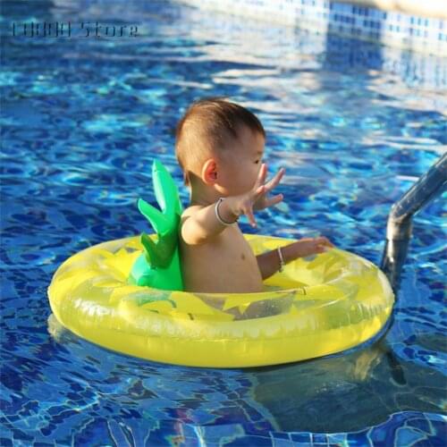 Safety Baby Float Swim Ring Pineapple Inflatable Infant Kids Swimming Pool Rings Swim Circle for Kids swimming Pool Ring