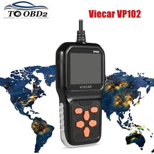 Viecar VP102 for Car and Truck 2in1 OBD2 Truck Diagnostic Tool Code Reader Viecar VP 102 with Color LCD display Read &Erase Code