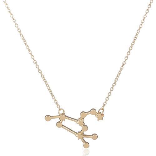 Shuangshuo Leo Zodiac Sign Astrology Long Necklace Constellation Chocker Star Sign Choker Necklace collares N157