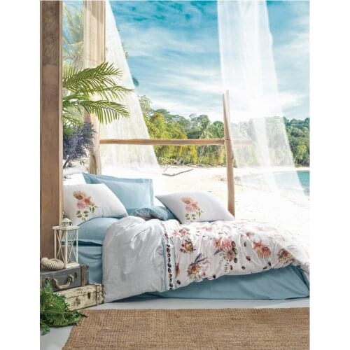 Cotton box turkey double quilt duvet cover bed sheet pillow king size duvet cover bedding 100% cotton bedroom 4pcs Pebbly