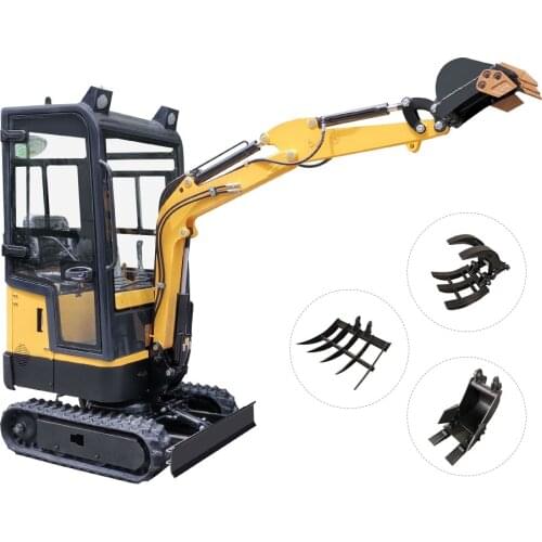 Closed Cabin Chinese mini excavator small digger crawler HT10 WITH CE/EPA