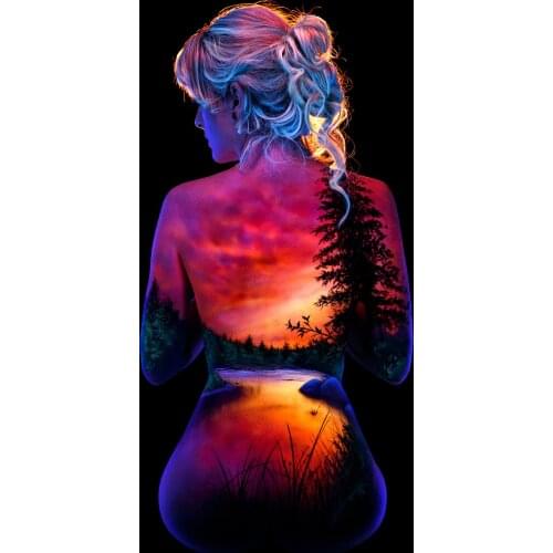 JMINE Div 5D Naked Woman Tree Sunset river landscape Full Diamond Painting cross stitch kits art arist 3D paint by diamonds