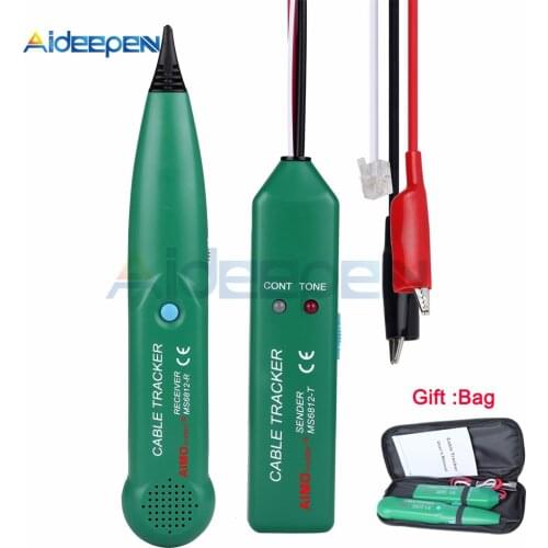 AIMO MS6812 Cable Tracker Tester Professional Line LAN Detector UTP STP Telephone Wire Tracer Breakpoint location Diagnose Tone