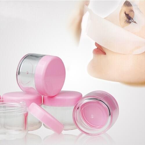 3/5/10/15/20g Acrylic Round Clear Makeup Jar Pot with Lids for Creams DIY Makeup Cosmetics Refillable Sample Bottles for Travel