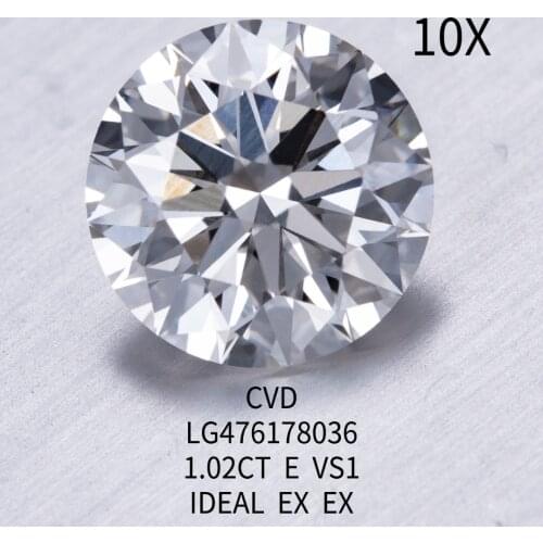 1carat Lab Grown CVD Diamond E Color VS1 Clarity IGI Certificate