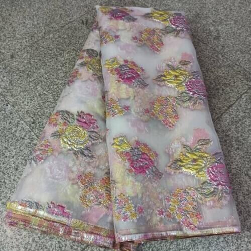 MIQIER2021 High Quality African Nigerian Tulle Lace Fabric Organza Embroidery Guipure Party Gown Dress Brocade Jacquard French