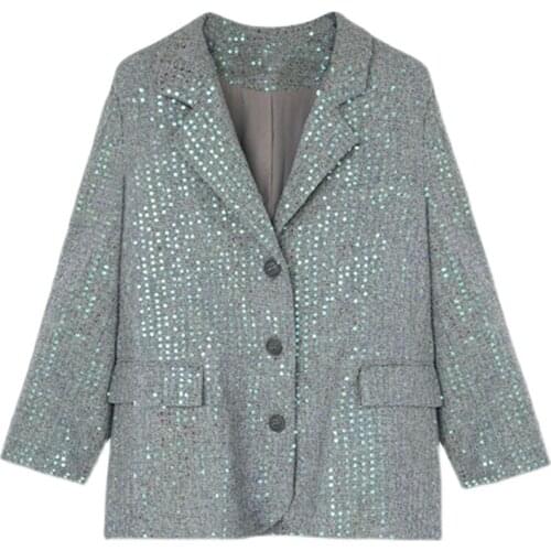 Fashion Trend Women Lapel Cartoons Print Long Sleeves Suit Jacket Plus Size Elegant Spring Office Lady Coat Casual Loose Style