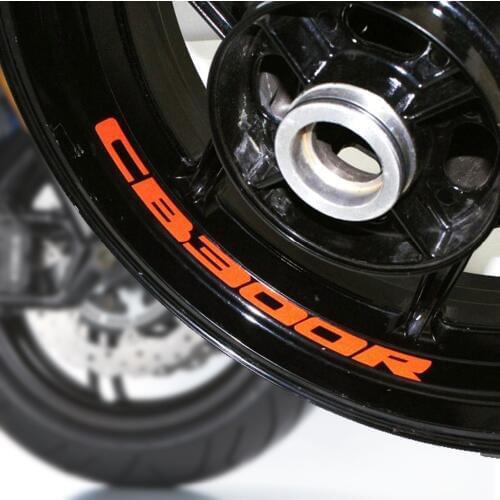 A set of 8pcs For HONDA CB300r CB300 R CB300R CB 300R Motorcycle wheel sticke decals waterproof Reflective stickers rim stripes