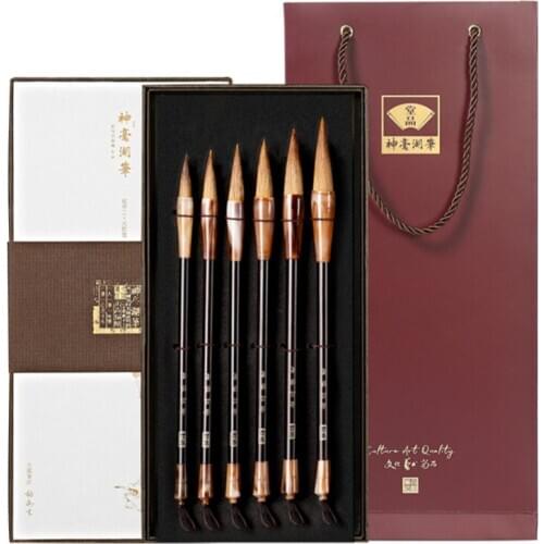 Weasel Hair Brush Pen Set Caligrafia High Grade Calligraphy Writing Brush Chinese Huzhou Wolf Hair Brush Pen Set Tinta China